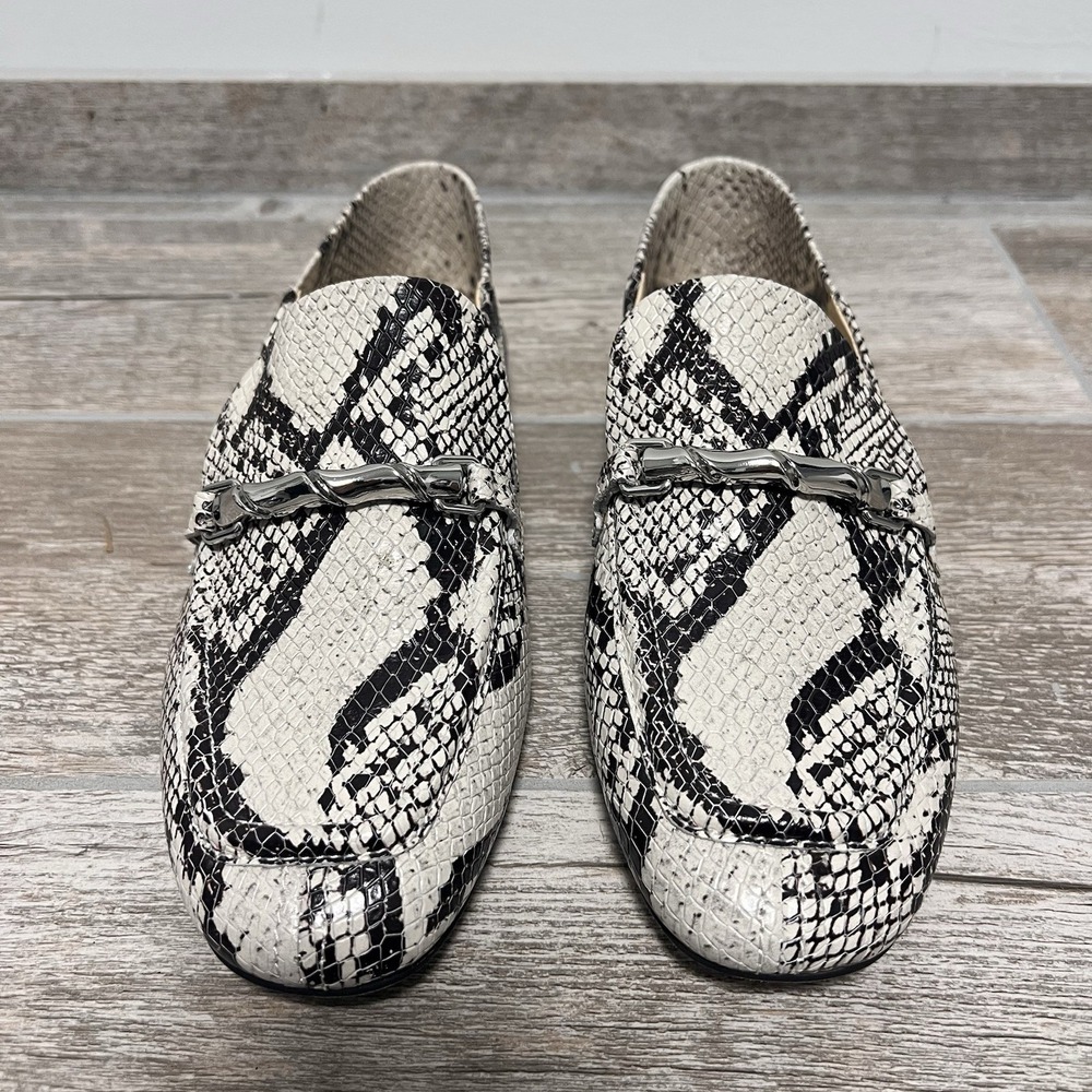 NEW Women's Vince Camuto Perenna Seashell Multi Tuscon Snake loafers In Size 8 - Picture 2 of 9